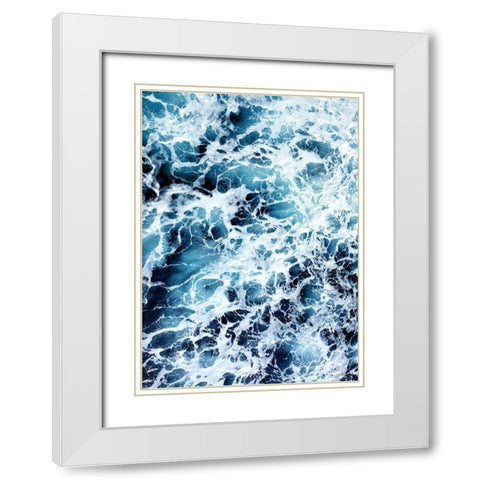 White River White Modern Wood Framed Art Print with Double Matting by Design Fabrikken