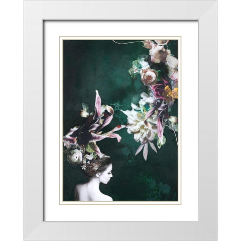 Haute Couture 6 White Modern Wood Framed Art Print with Double Matting by Design Fabrikken