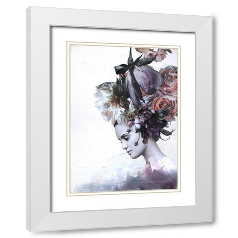 Haute Couture 7 White Modern Wood Framed Art Print with Double Matting by Design Fabrikken