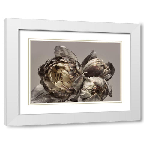 Baroque 4 White Modern Wood Framed Art Print with Double Matting by Design Fabrikken