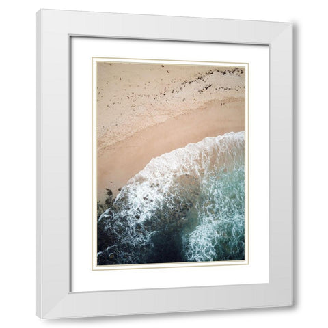 The Shore White Modern Wood Framed Art Print with Double Matting by Design Fabrikken