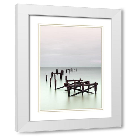 This Is It White Modern Wood Framed Art Print with Double Matting by Design Fabrikken
