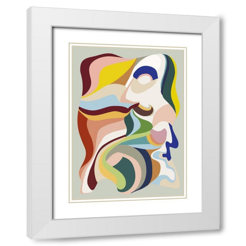 Born Again 2 White Modern Wood Framed Art Print with Double Matting by Design Fabrikken