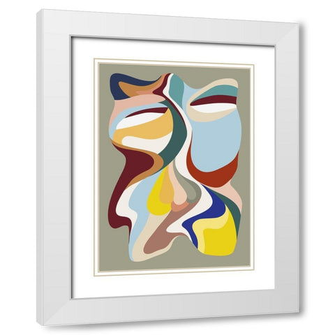 Born Again 3 White Modern Wood Framed Art Print with Double Matting by Design Fabrikken