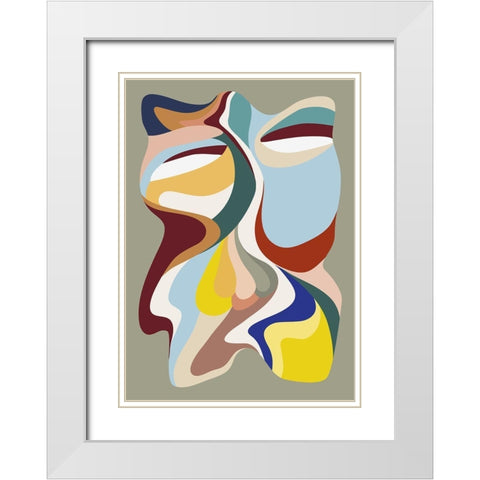 Born Again 3 White Modern Wood Framed Art Print with Double Matting by Design Fabrikken