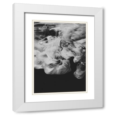Black Ink White Modern Wood Framed Art Print with Double Matting by Design Fabrikken