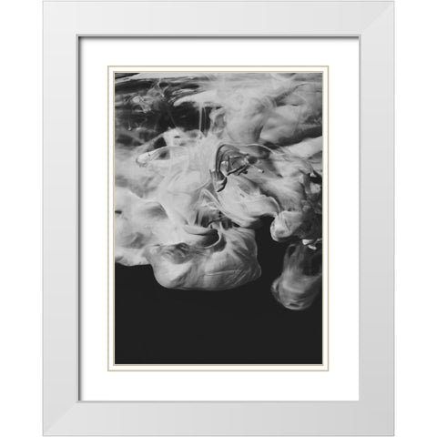 Black Ink White Modern Wood Framed Art Print with Double Matting by Design Fabrikken
