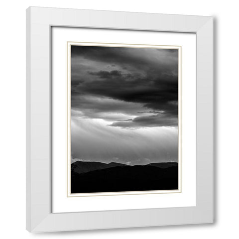 Dark Skies White Modern Wood Framed Art Print with Double Matting by Design Fabrikken