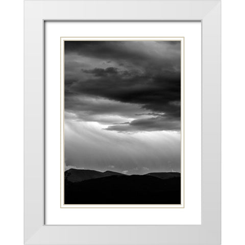 Dark Skies White Modern Wood Framed Art Print with Double Matting by Design Fabrikken