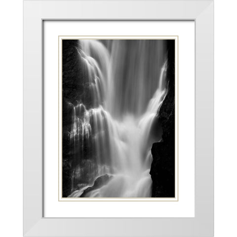 Falls White Modern Wood Framed Art Print with Double Matting by Design Fabrikken
