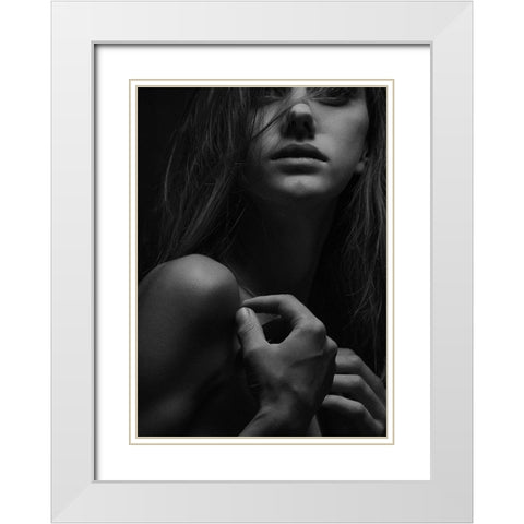 My Love White Modern Wood Framed Art Print with Double Matting by Design Fabrikken