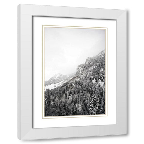 Suganth White Modern Wood Framed Art Print with Double Matting by Design Fabrikken