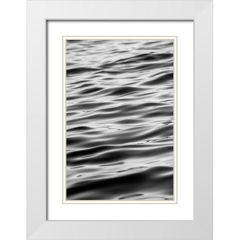 Surface White Modern Wood Framed Art Print with Double Matting by Design Fabrikken