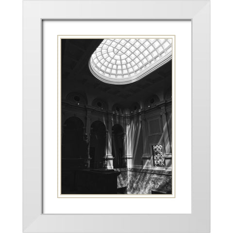 Window Light White Modern Wood Framed Art Print with Double Matting by Design Fabrikken