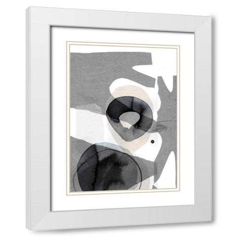 Paper 1 White Modern Wood Framed Art Print with Double Matting by Design Fabrikken