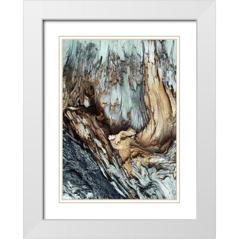 Wooden White Modern Wood Framed Art Print with Double Matting by Design Fabrikken