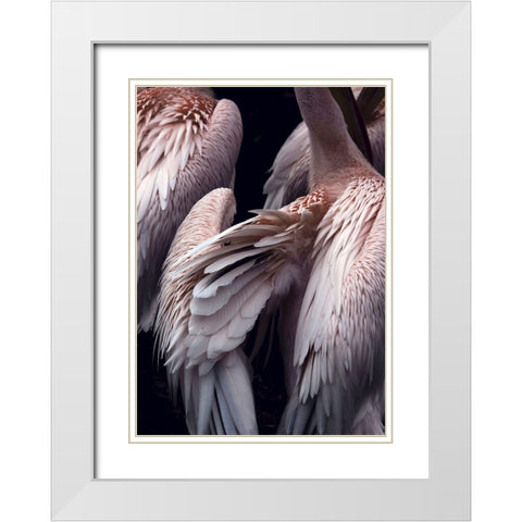Flamboyance 1 White Modern Wood Framed Art Print with Double Matting by Design Fabrikken