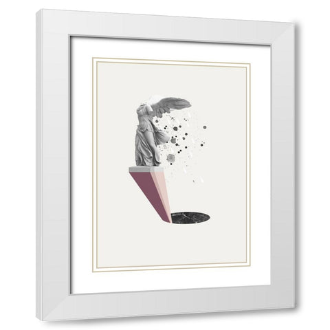 Tears of Nike White Modern Wood Framed Art Print with Double Matting by Design Fabrikken