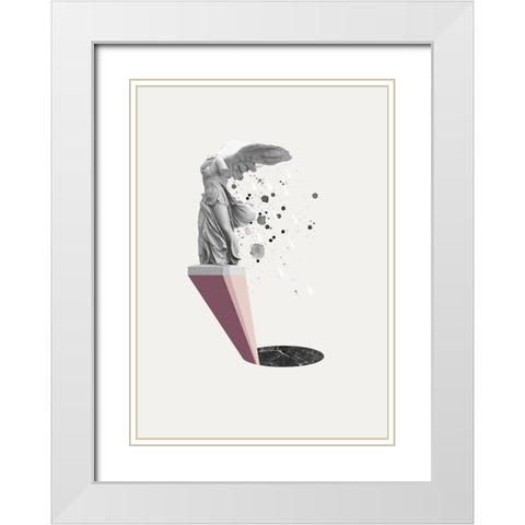 Tears of Nike White Modern Wood Framed Art Print with Double Matting by Design Fabrikken