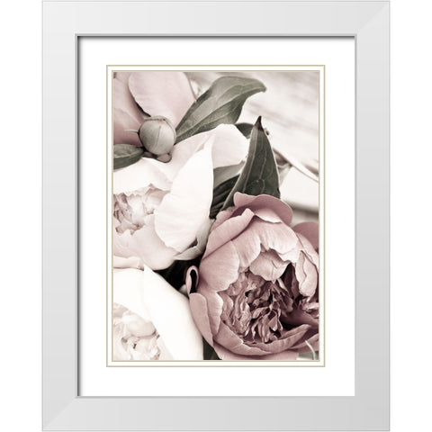 Opulent 1 White Modern Wood Framed Art Print with Double Matting by Design Fabrikken