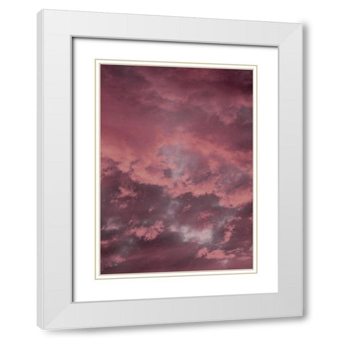 Pink Sky White Modern Wood Framed Art Print with Double Matting by Design Fabrikken