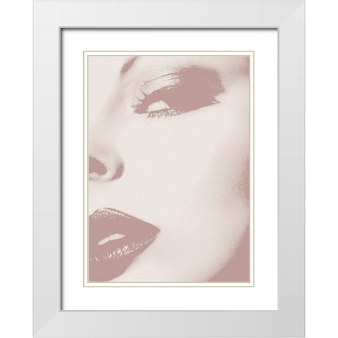 This Way White Modern Wood Framed Art Print with Double Matting by Design Fabrikken