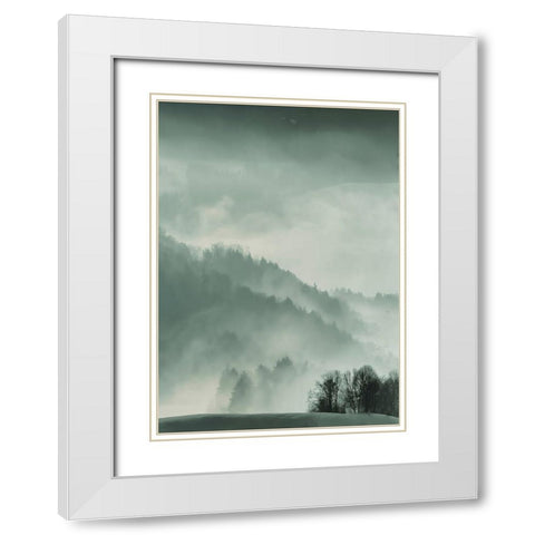 Holy Land White Modern Wood Framed Art Print with Double Matting by Design Fabrikken