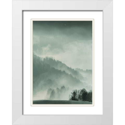 Holy Land White Modern Wood Framed Art Print with Double Matting by Design Fabrikken