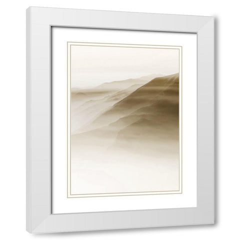 In My Time White Modern Wood Framed Art Print with Double Matting by Design Fabrikken