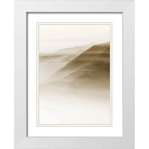 In My Time White Modern Wood Framed Art Print with Double Matting by Design Fabrikken