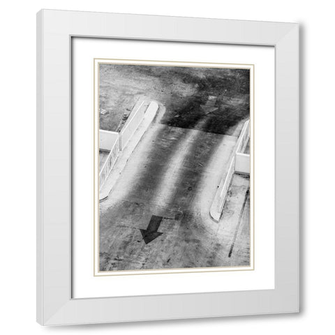The Passing White Modern Wood Framed Art Print with Double Matting by Design Fabrikken