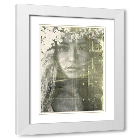 Eyes of Light White Modern Wood Framed Art Print with Double Matting by Design Fabrikken