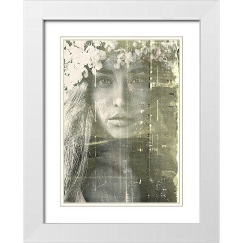 Eyes of Light White Modern Wood Framed Art Print with Double Matting by Design Fabrikken
