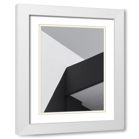 Architecture 1 White Modern Wood Framed Art Print with Double Matting by Design Fabrikken