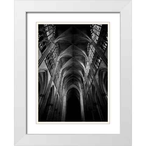 Architecture 3 White Modern Wood Framed Art Print with Double Matting by Design Fabrikken