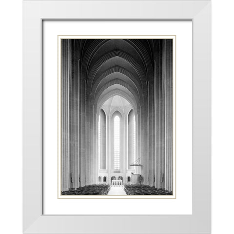 Architecture 4 White Modern Wood Framed Art Print with Double Matting by Design Fabrikken