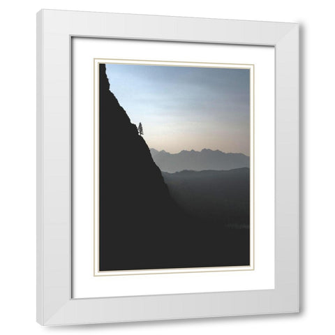 Bishop 4 White Modern Wood Framed Art Print with Double Matting by Design Fabrikken