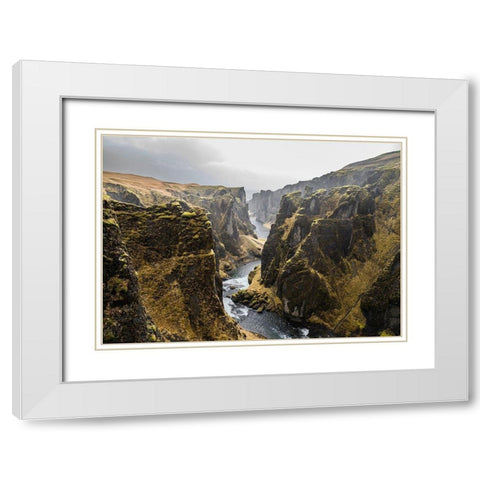 Bishop 8 White Modern Wood Framed Art Print with Double Matting by Design Fabrikken