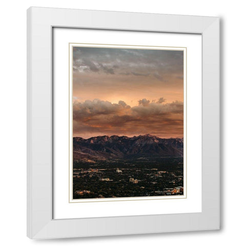 Bishop 10 White Modern Wood Framed Art Print with Double Matting by Design Fabrikken