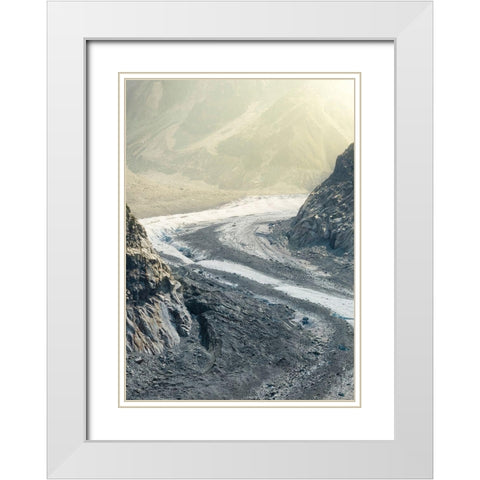 Bishop 11 White Modern Wood Framed Art Print with Double Matting by Design Fabrikken