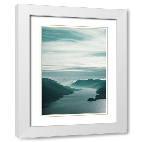 Bishop 12 White Modern Wood Framed Art Print with Double Matting by Design Fabrikken