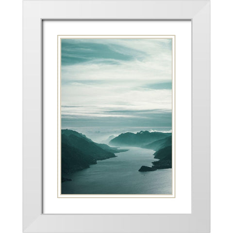 Bishop 12 White Modern Wood Framed Art Print with Double Matting by Design Fabrikken
