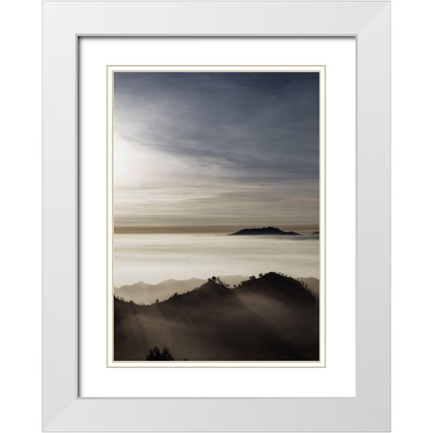 Bishop 14 White Modern Wood Framed Art Print with Double Matting by Design Fabrikken