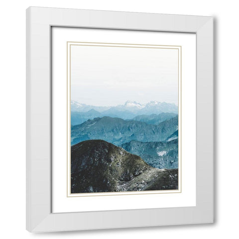 Bishop 15 White Modern Wood Framed Art Print with Double Matting by Design Fabrikken