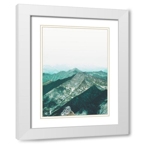 Bishop 16 White Modern Wood Framed Art Print with Double Matting by Design Fabrikken