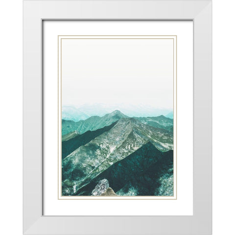 Bishop 16 White Modern Wood Framed Art Print with Double Matting by Design Fabrikken
