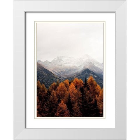 Bishop 17 White Modern Wood Framed Art Print with Double Matting by Design Fabrikken