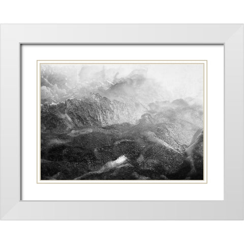 Black Motion White Modern Wood Framed Art Print with Double Matting by Design Fabrikken