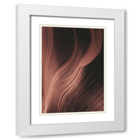 Cave 1 White Modern Wood Framed Art Print with Double Matting by Design Fabrikken