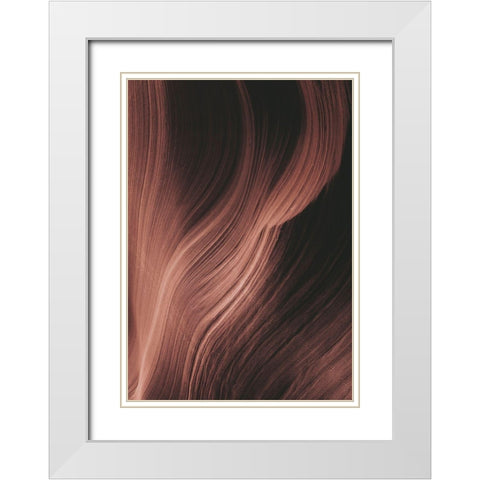 Cave 1 White Modern Wood Framed Art Print with Double Matting by Design Fabrikken